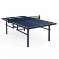 Tischtennistisch 274 x 152.5 x 76 cm aus Metall und Holzwerkstoff Blau - mit Netz für Freizeitspiel