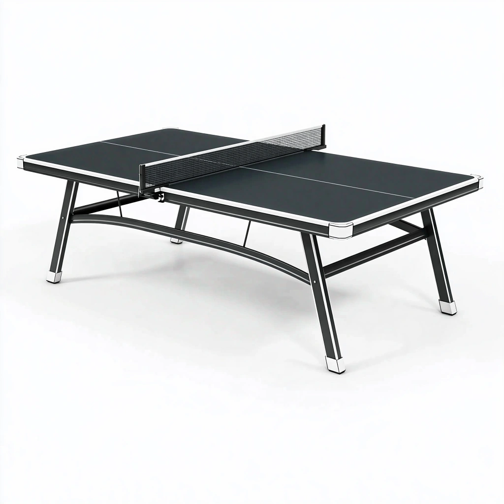 Tischtennistisch 274 x 152 x 76 cm Schwarz Stahl für Indoor-Spiel mit Netz