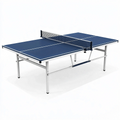 Tischtennistisch 274 x 152.5 x 76 cm Blau Metallrahmen für Innenräume